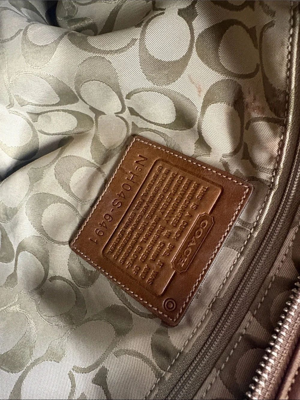 Vintage Coach Hamptons Brown Leather Large Carryall Tote Bag style 6491